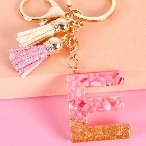 3/$25❗️Boho Letter “E” Charm keychain - Picture 1 of 3